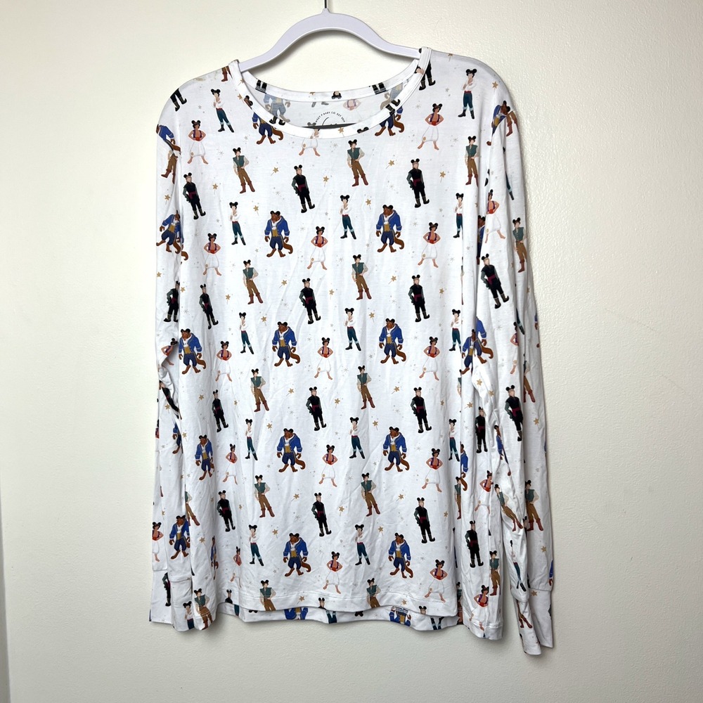 Sweet P Baby Co Women's 2XL Disney Princes &‎ Pajama Top Long Sleeve Bamboo